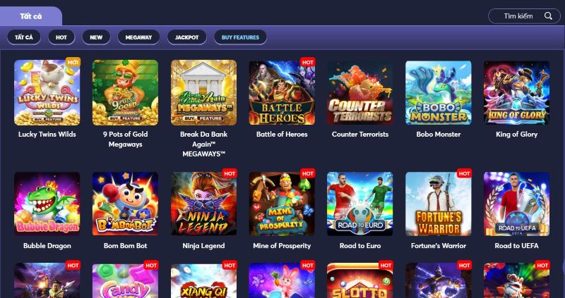Kho game nổ hũ Bong88 đồ sộ với hàng trăm tựa game được cập nhật thường xuyên